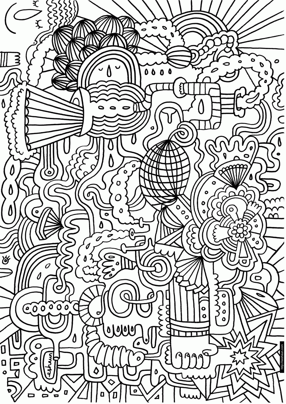 Hard Coloring Pages For Girls Coloring Home