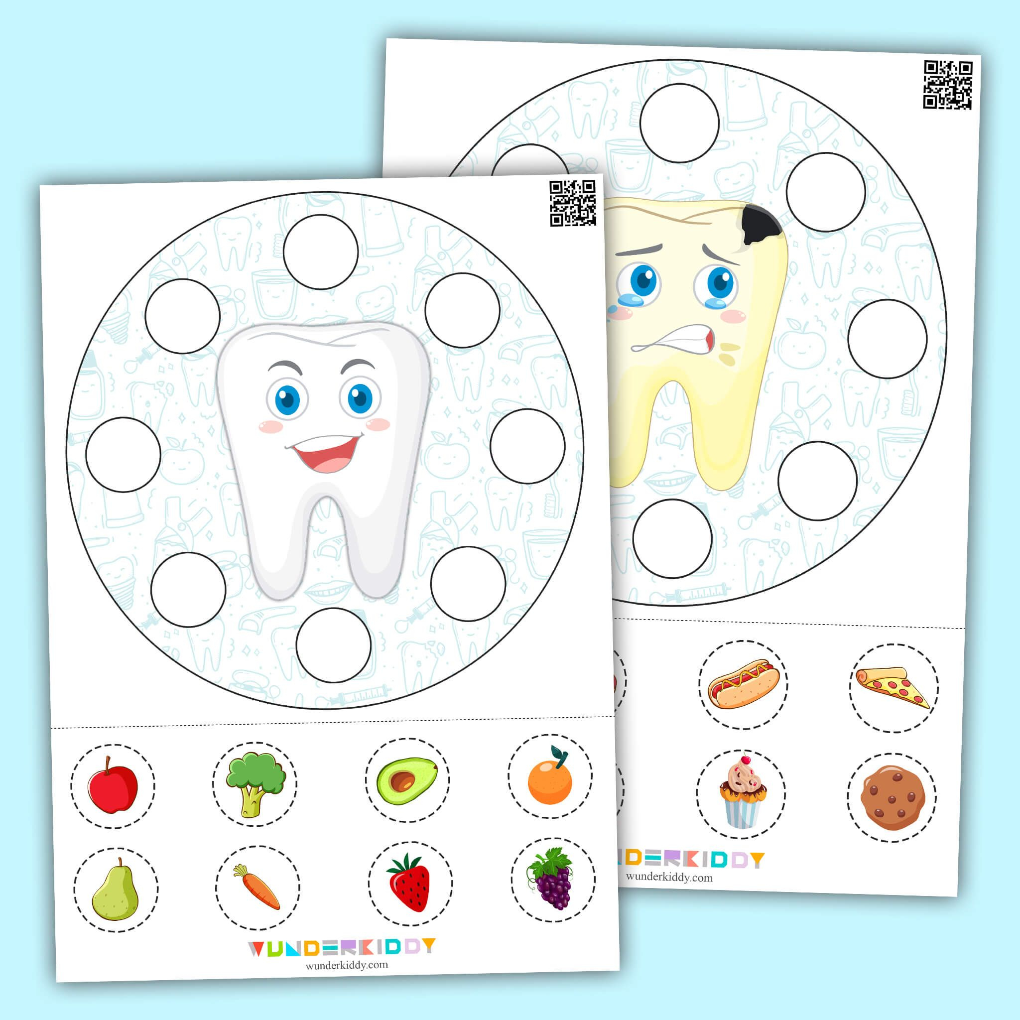 printable dental activities for toddlers in childcare
