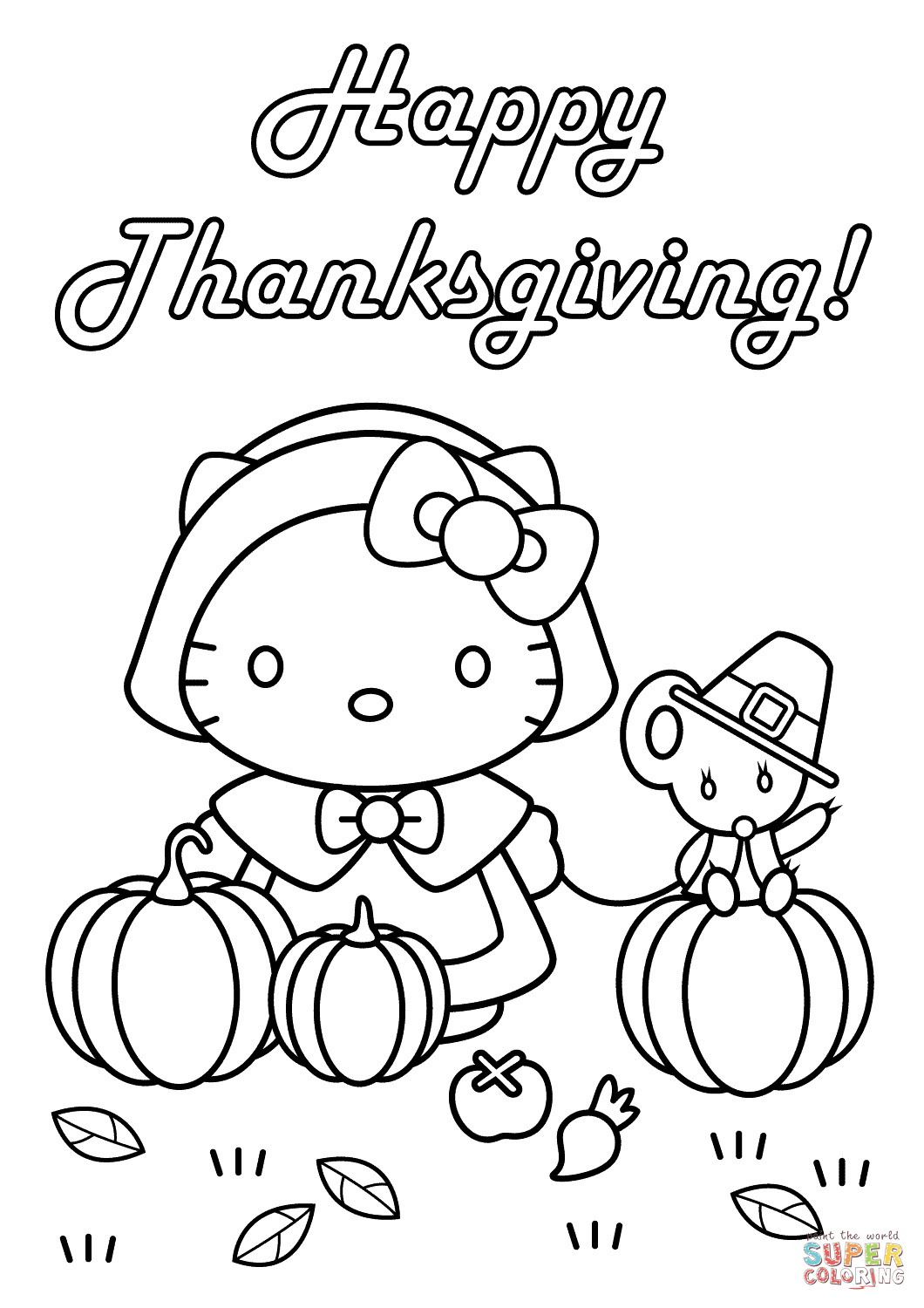 free printable coloring pages for kids thanksgiving