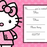 Hello Kitty Invitation Blank Template