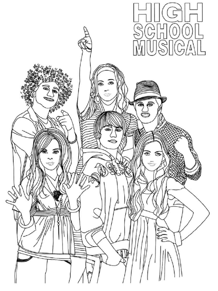High School Musical Coloring Pages