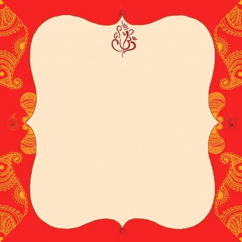 Hindu Wedding Invitation Template Beautiful Blank Indian Wedding