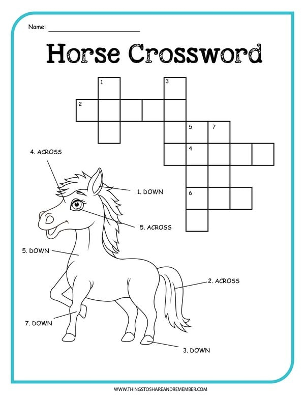 Horse Printable Activities Share Remember Celebrating Child Home