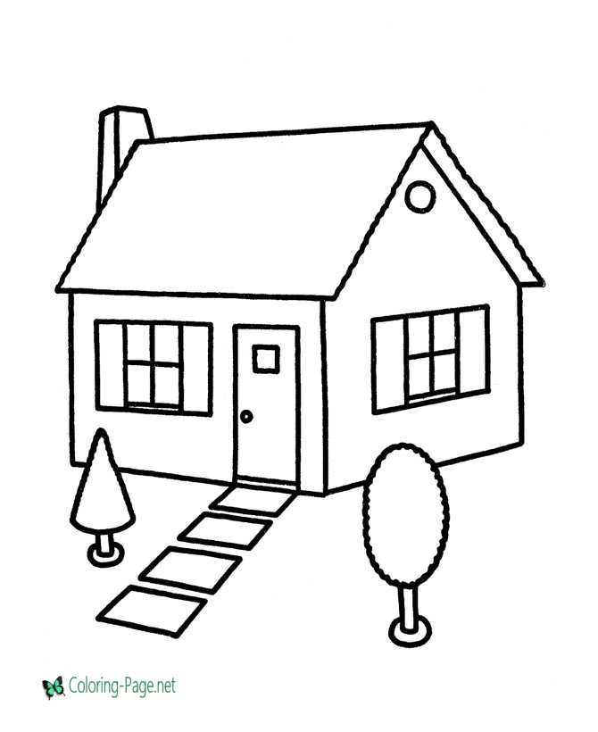 House Coloring Pages
