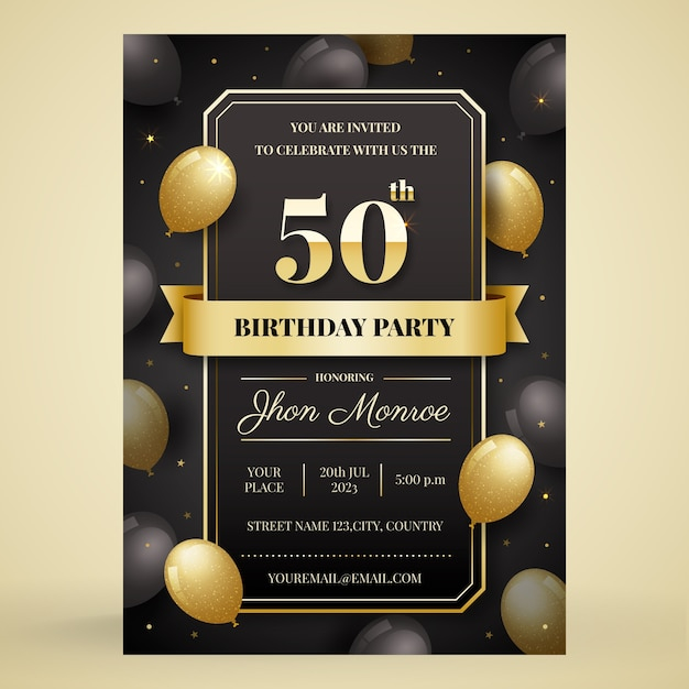 How Do You Write A 50th Birthday Invitation Card For A Friend 