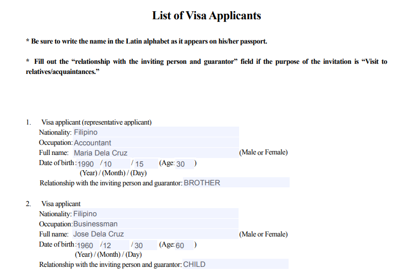 How To Make An Invitation Letter For Japan Visa Application