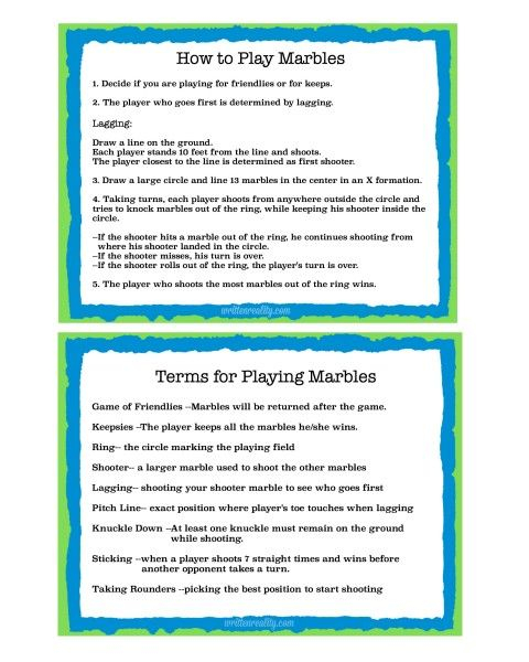 How To Play Marbles Written Reality How To Play Marbles Kickin It