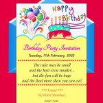 How To Write A Birthday Party Invitation Card Infoupdate