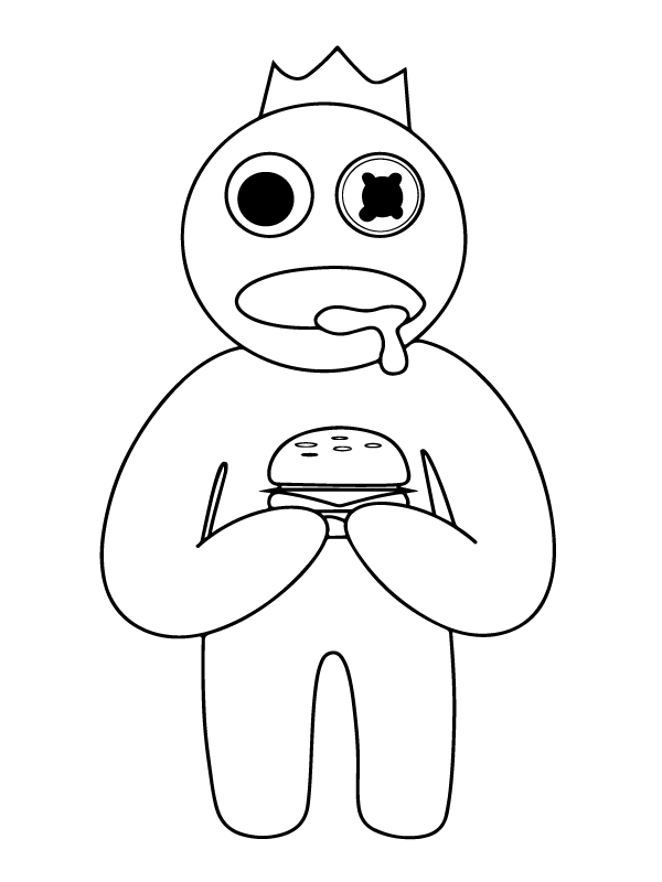 Hungry Rainbow Friends Roblox Coloring Page Free Printable Coloring 