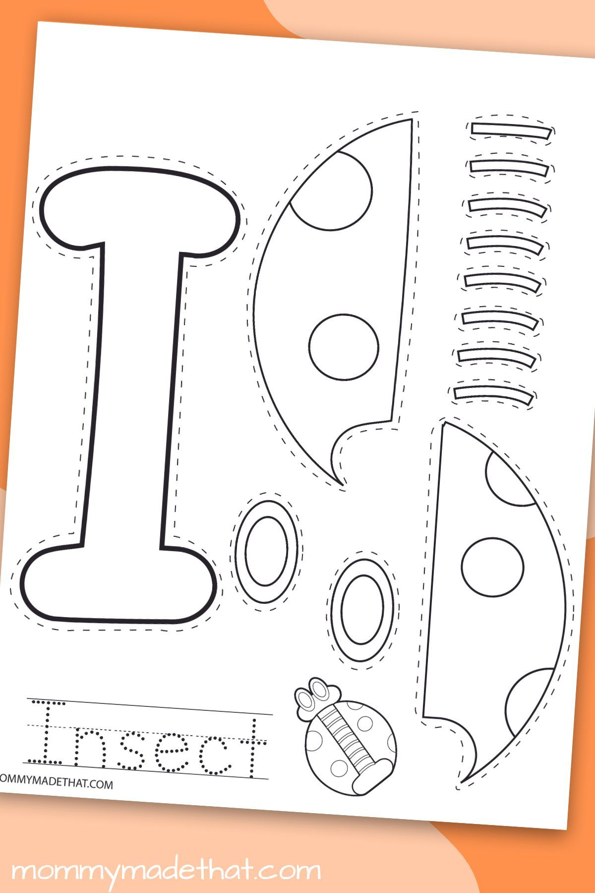 I Is For Insect Craft Free Printable Letter I Craft Letter I Crafts 