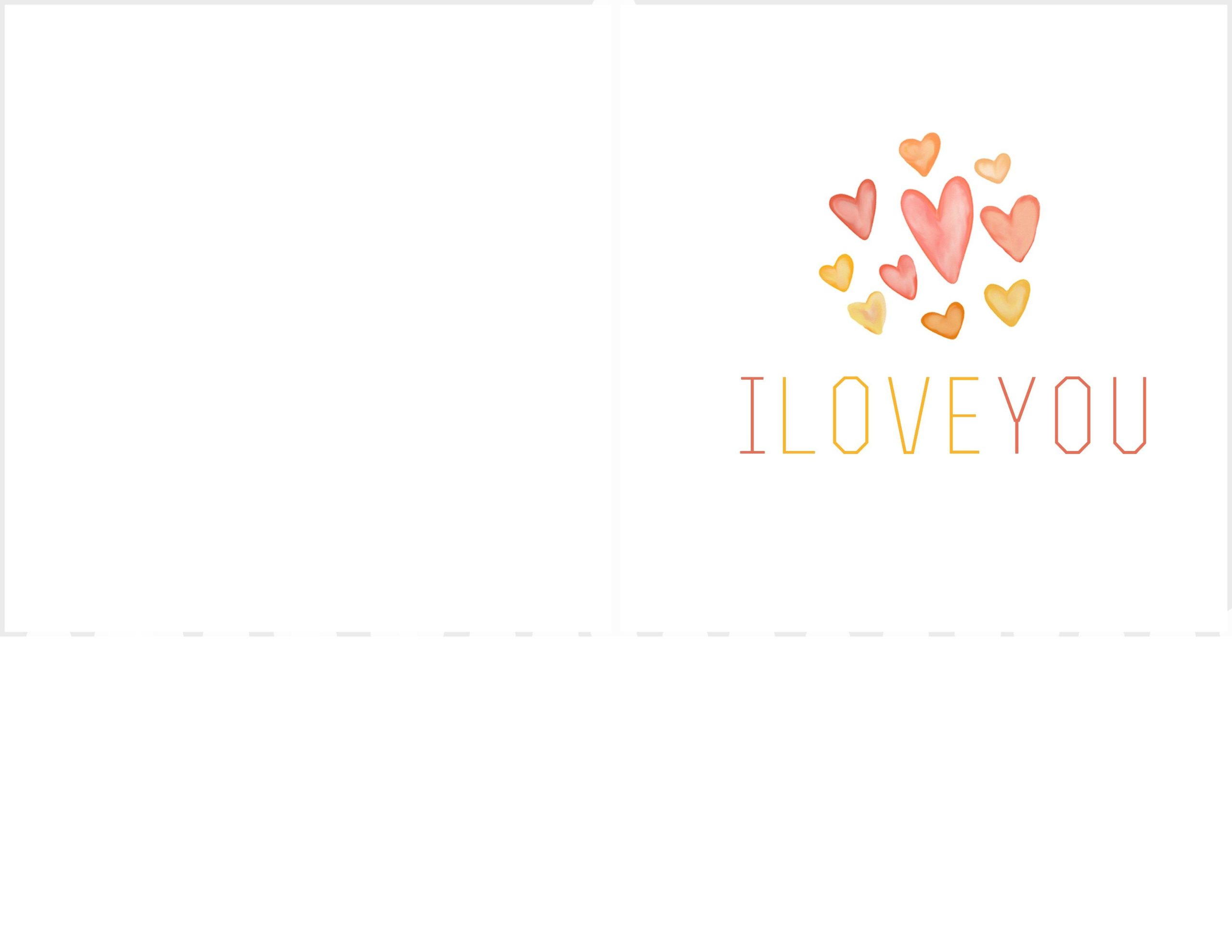 I Love You Card FREE Printable Free Printables My Love Love You