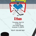 Ice Hockey Birthday Invitation Printable Design Customizable Instant