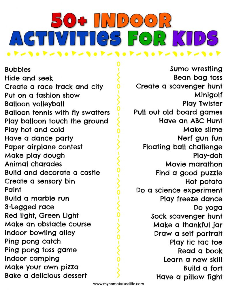 Indoor Activities For Kids