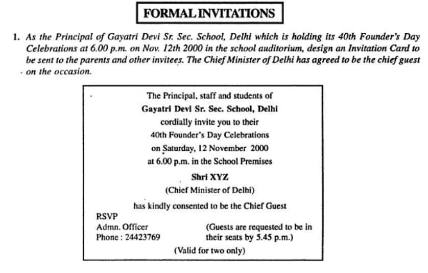 invitation format grade 11 invitation format grade 11