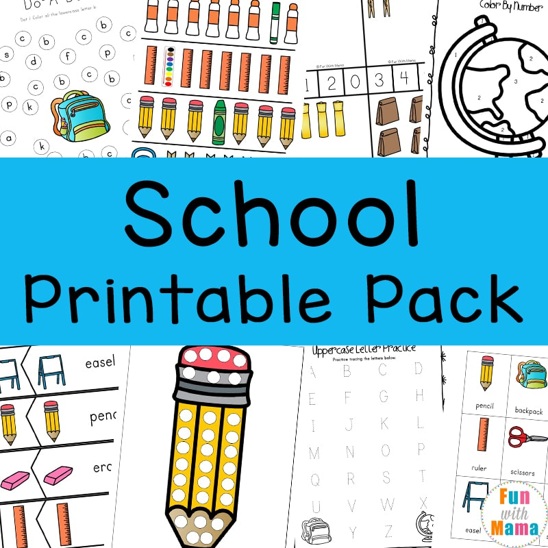 back to school crafts for toddlers printable