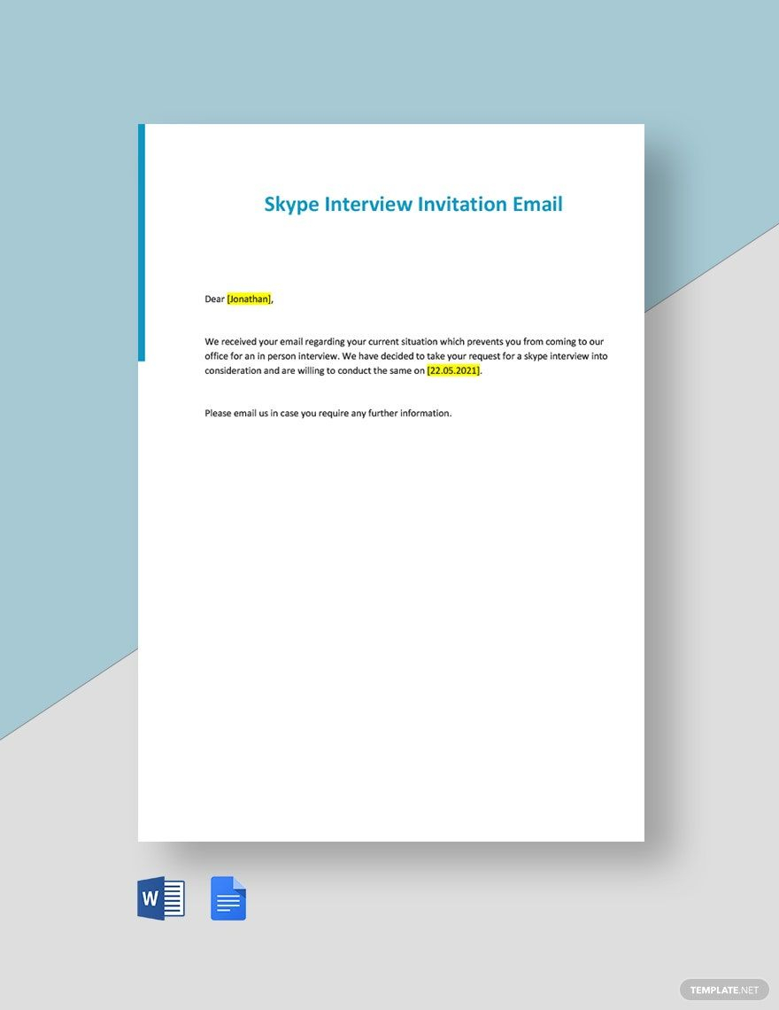 Interview Invitation Templates In PDF FREE Download Template