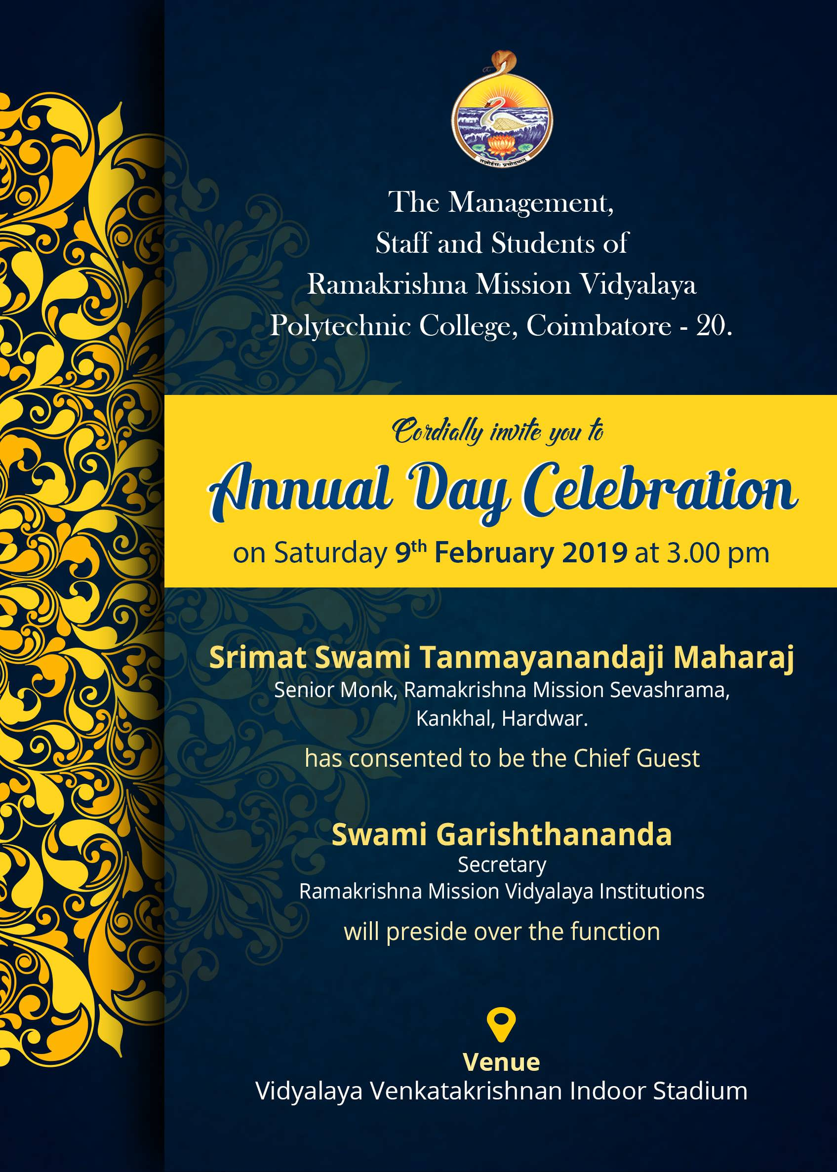 Invitation Card Format Of Annual Function Polito Weddings