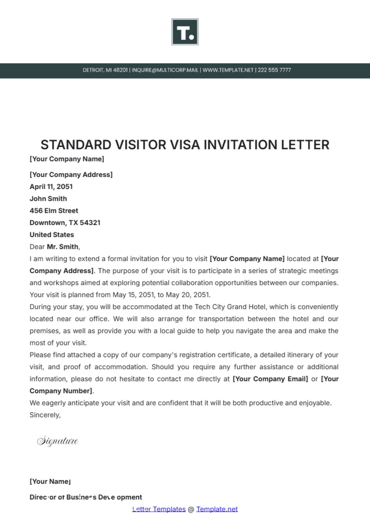 Invitation Letter For Uk Visa Template Word Infoupdate