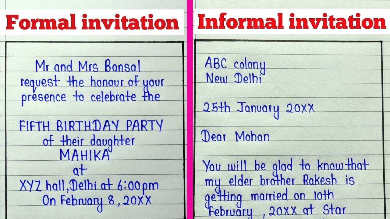 Invitation Letter Format Class 12 Examples Formal Inf Vrogue co