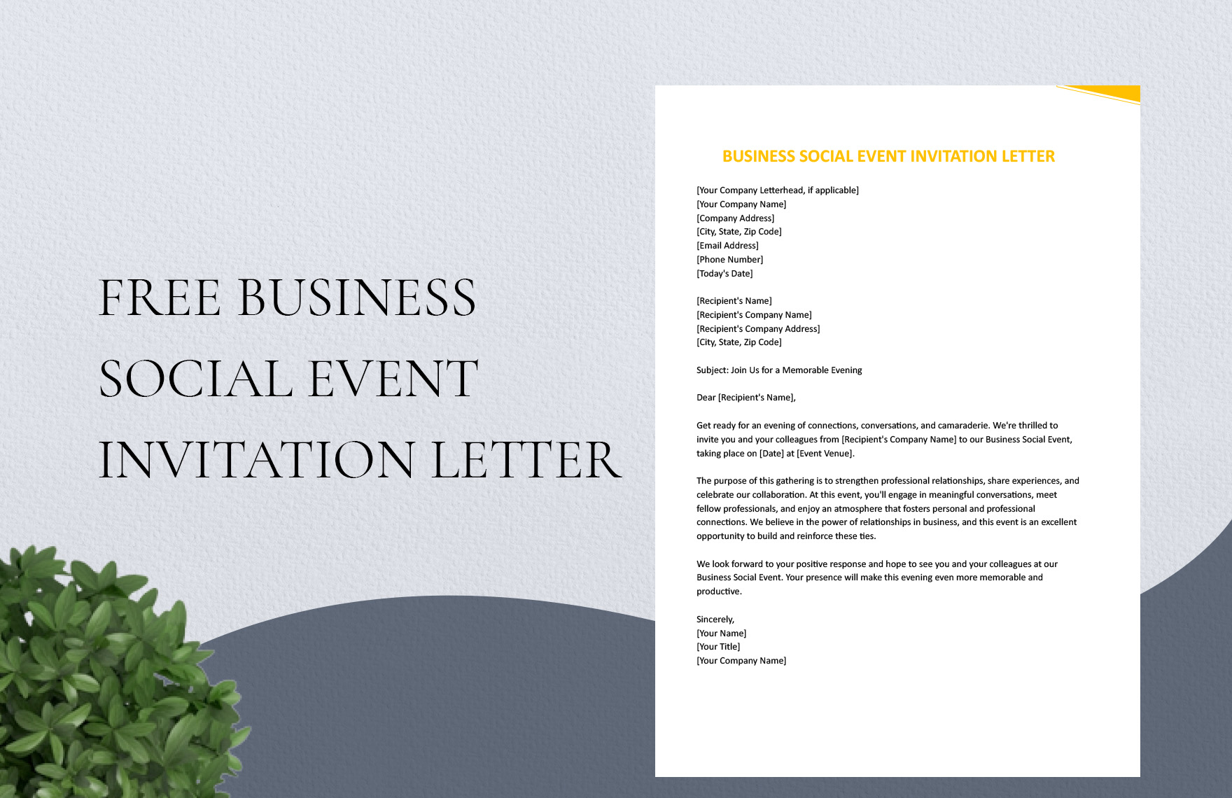 invitation letter sample for church event