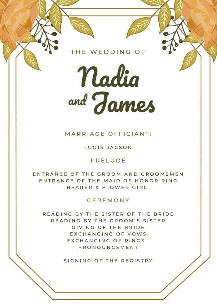 Invitation Program Template