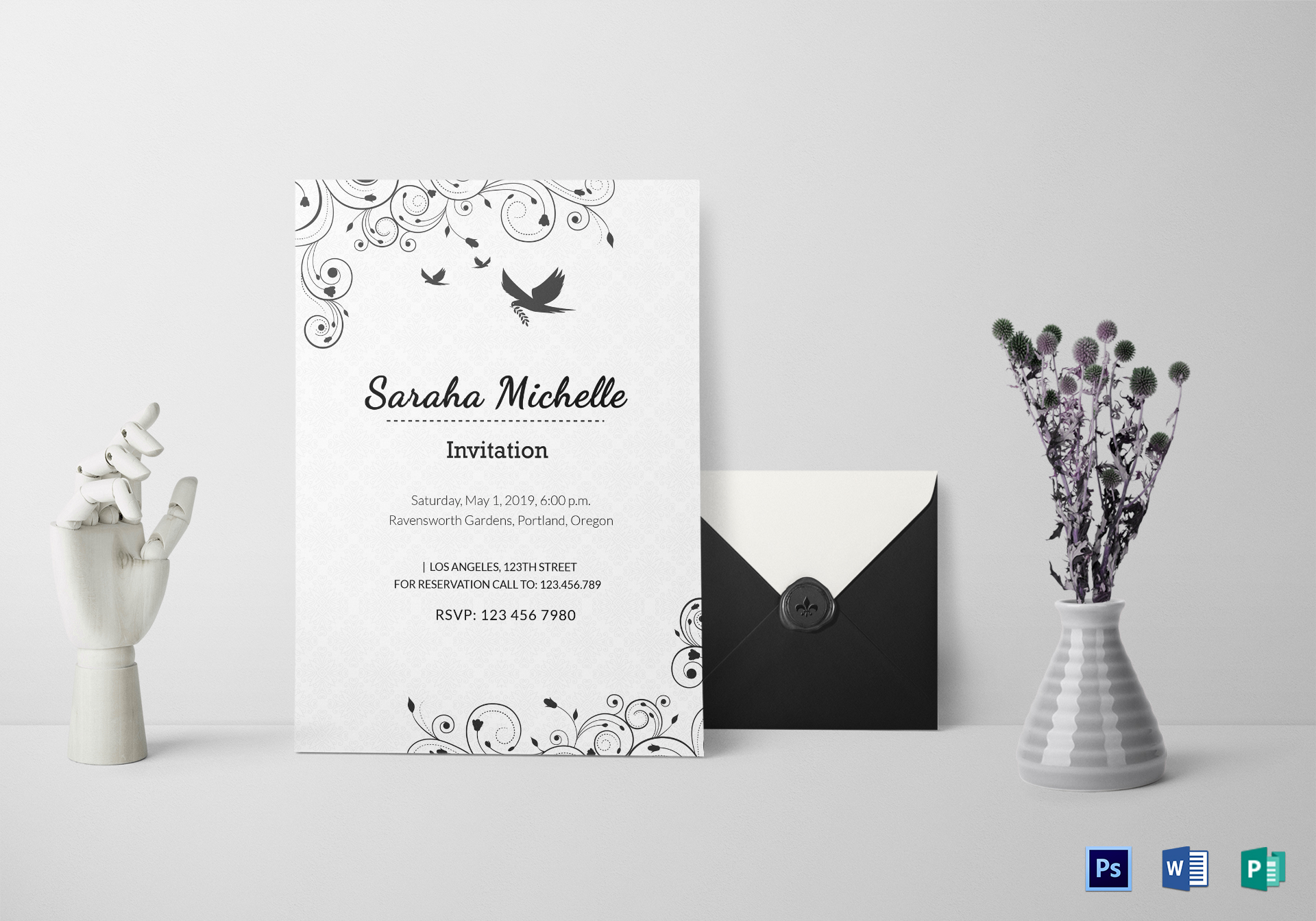 invitation template debut