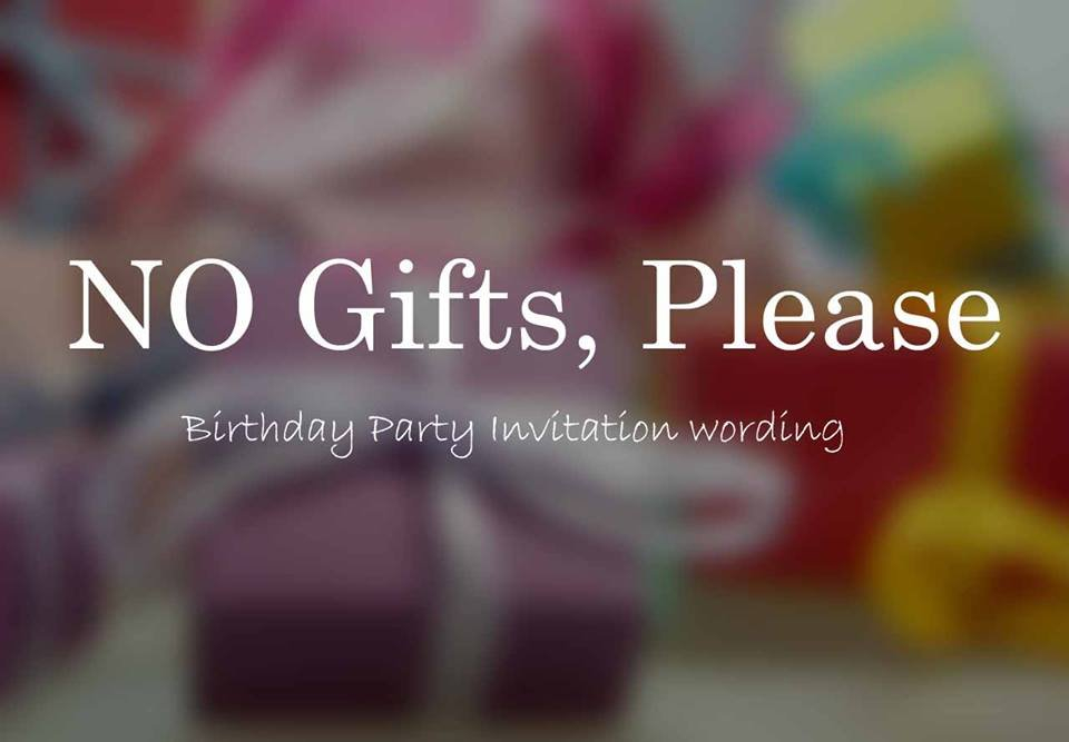 Invitation Wording For No Gifts Zia Lilyan