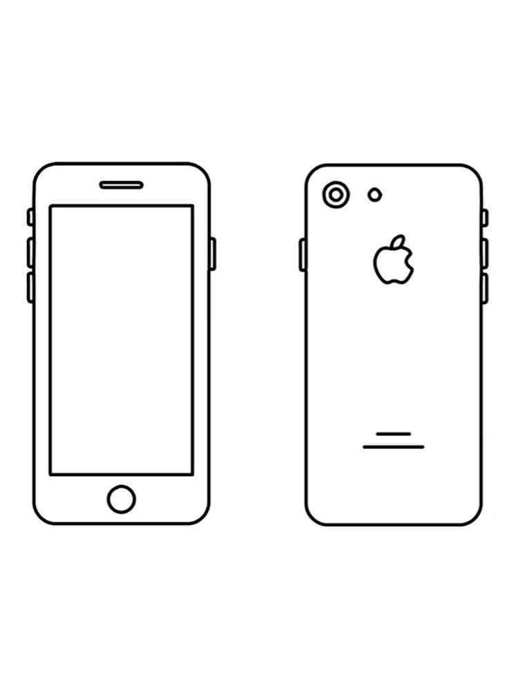 IPhone Coloring Pages