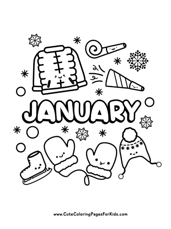printable january coloring pages