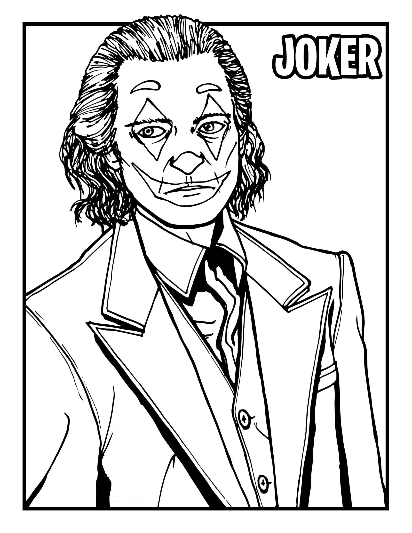 Joker Coloring Pages Colored Batman And Joker Coloring Pages