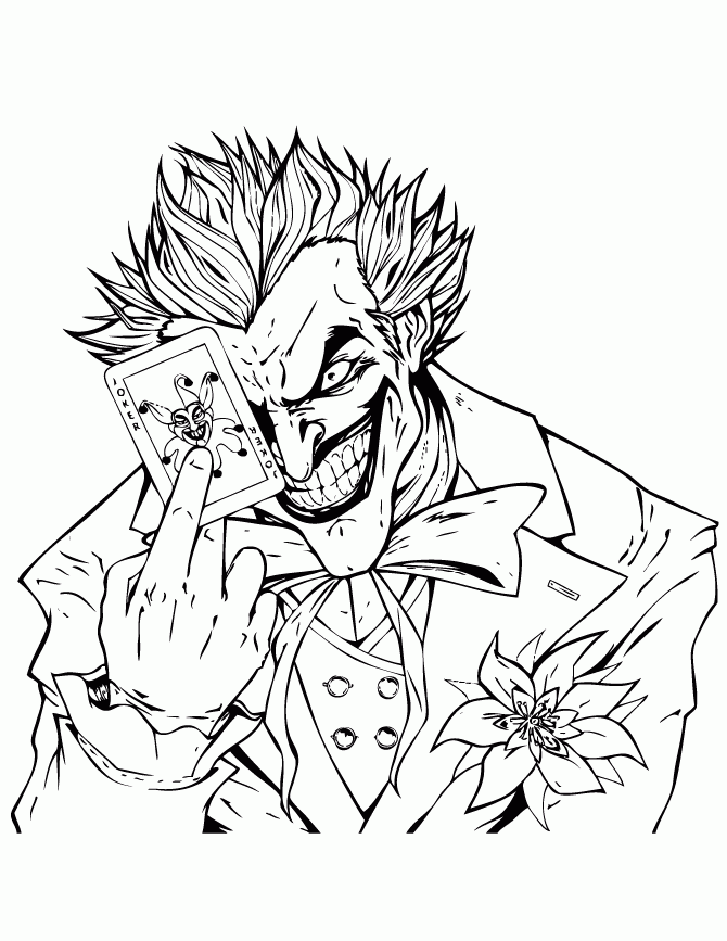 Joker Coloring Pages Printable Free Printable Templates