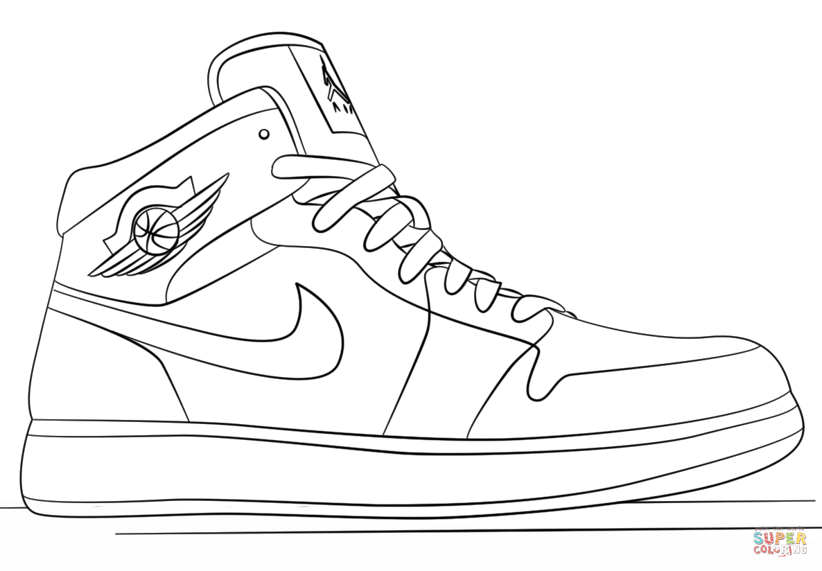 Jordan Shoes Coloring Pages Coloring Home