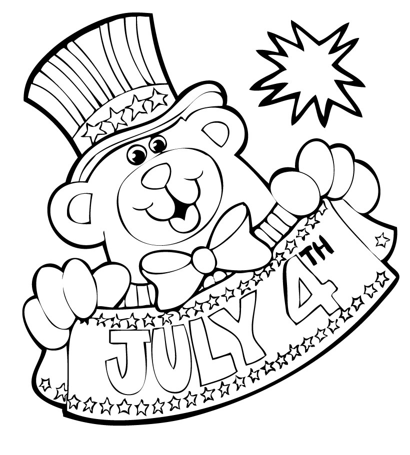 July 4th Coloring Pages Hellokids