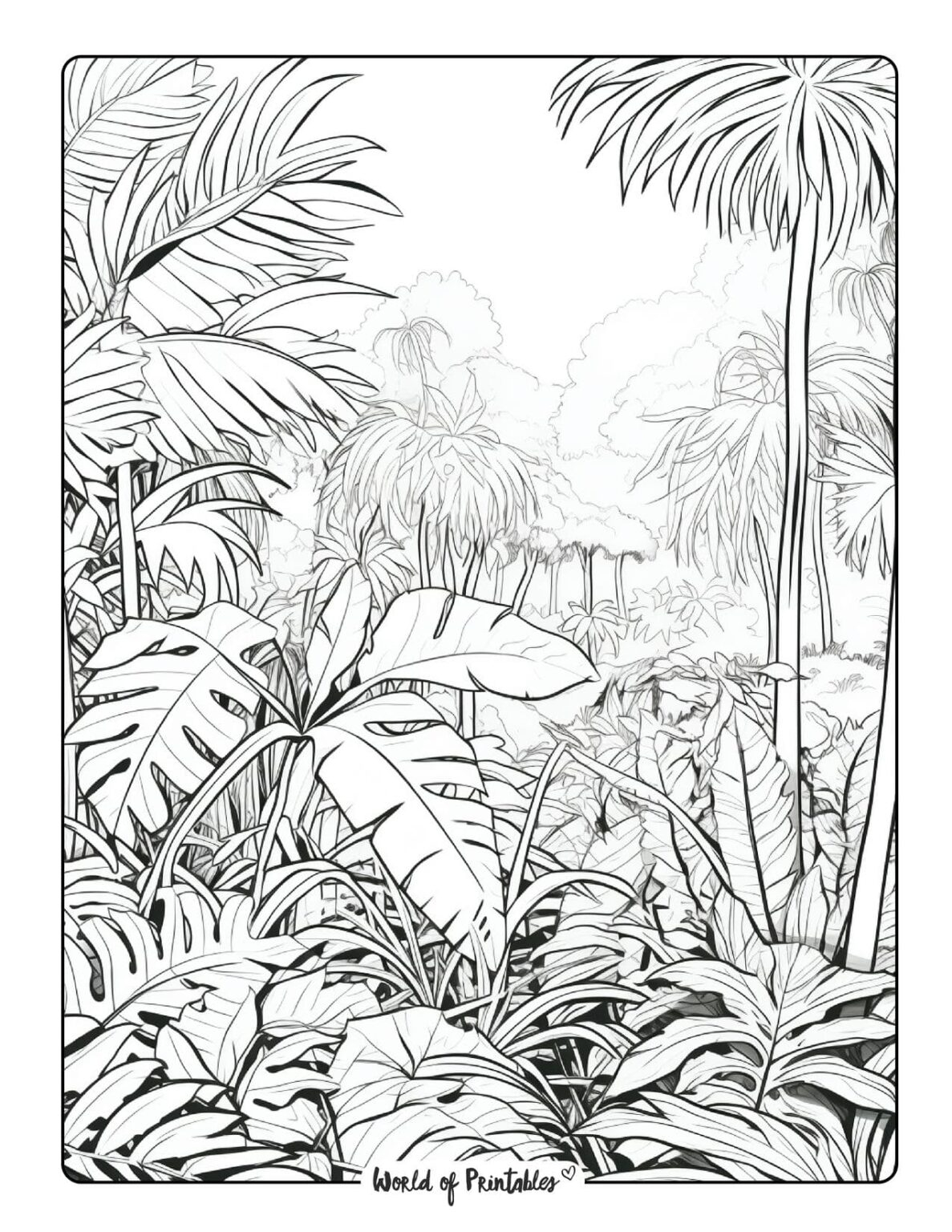 Jungle Coloring Pages World Of Printables