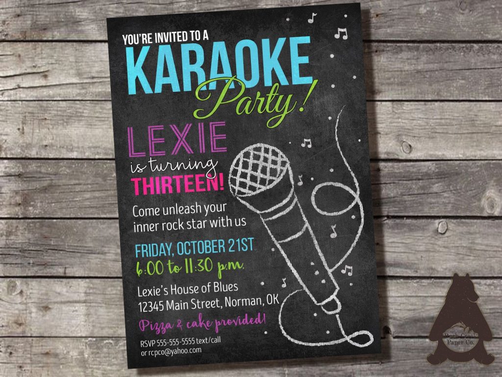 Karaoke Invitation Template Free