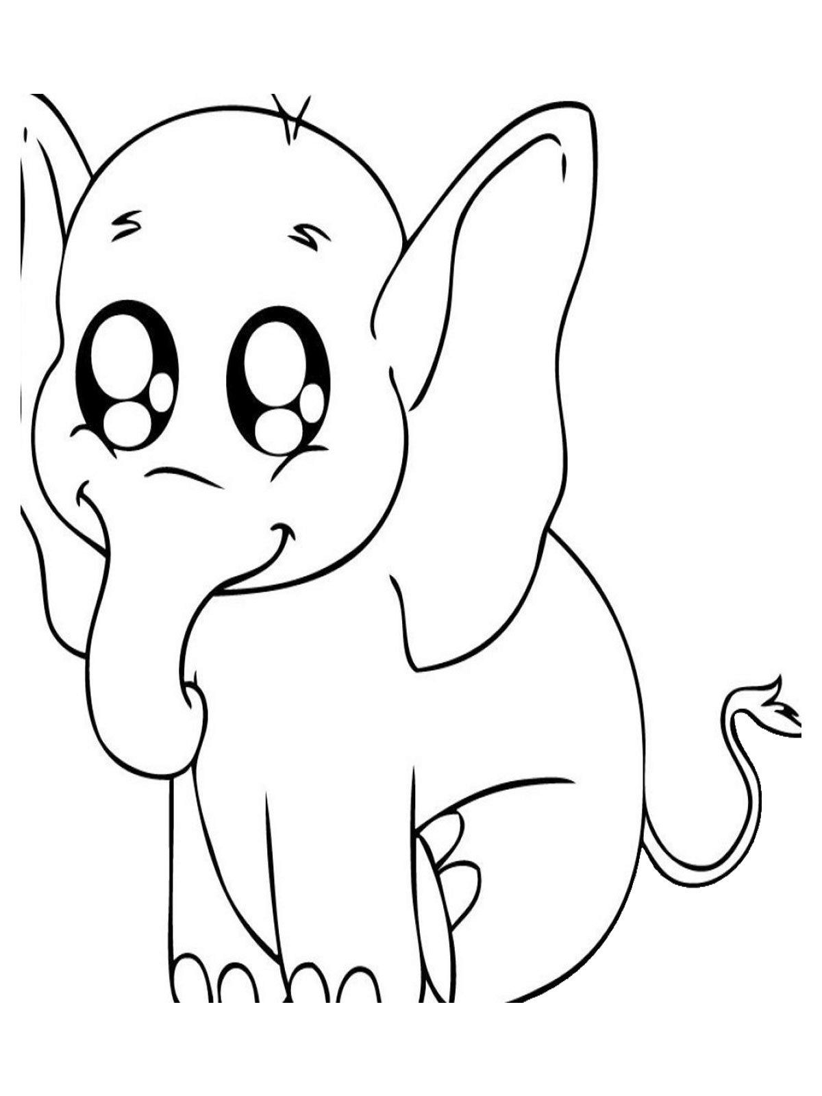 Kawaii Cute Baby Animal Coloring Pages Printable Coloring Images And 
