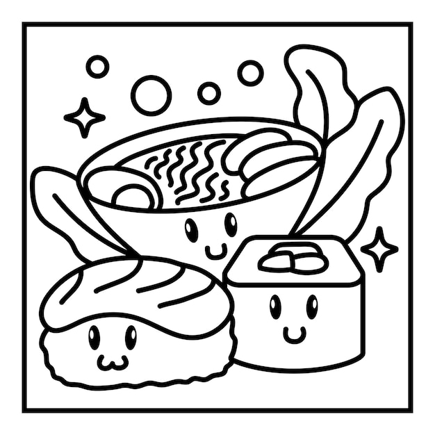 printable coloring food