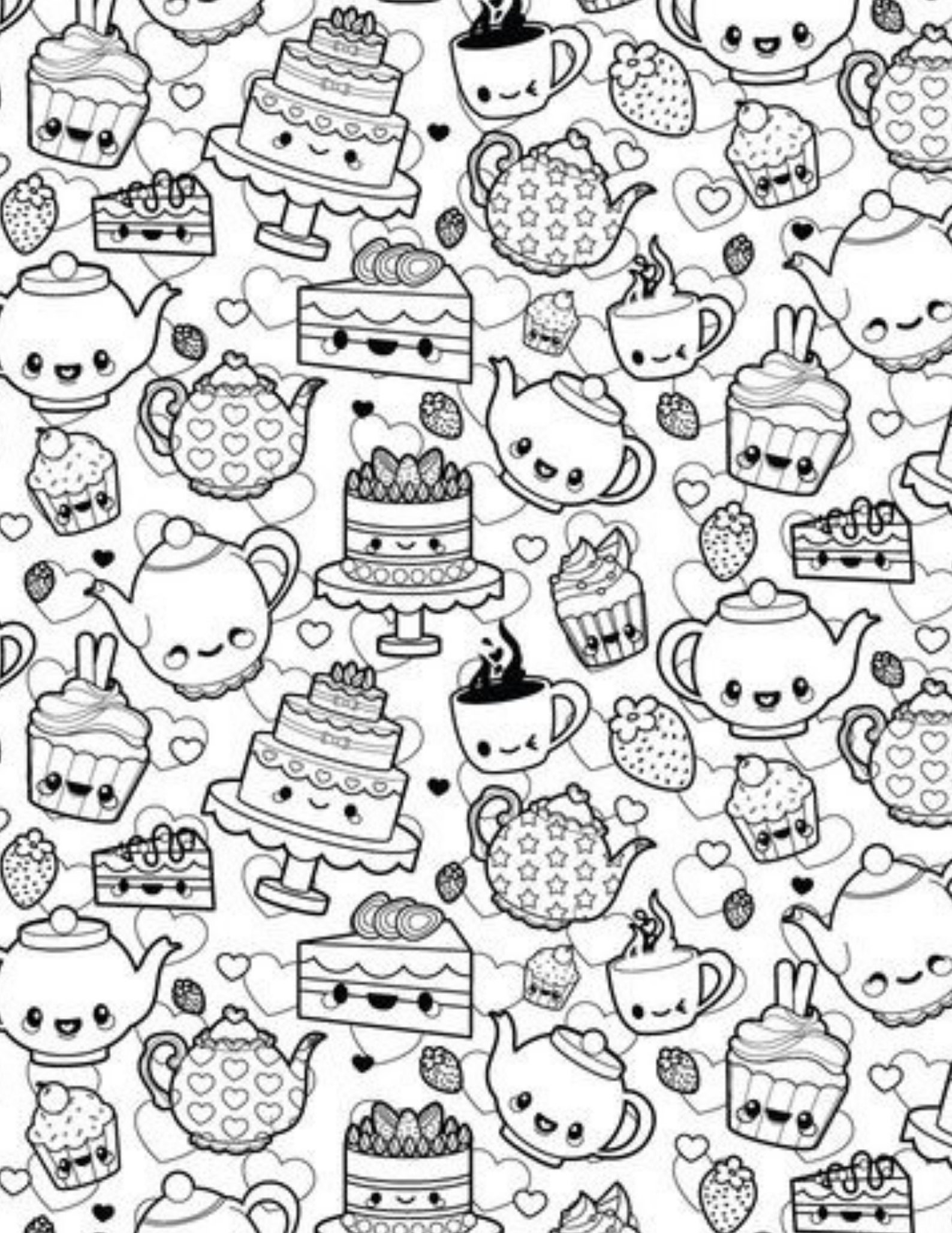 Kawaii Printable Colouring Pages Printable Free Templates