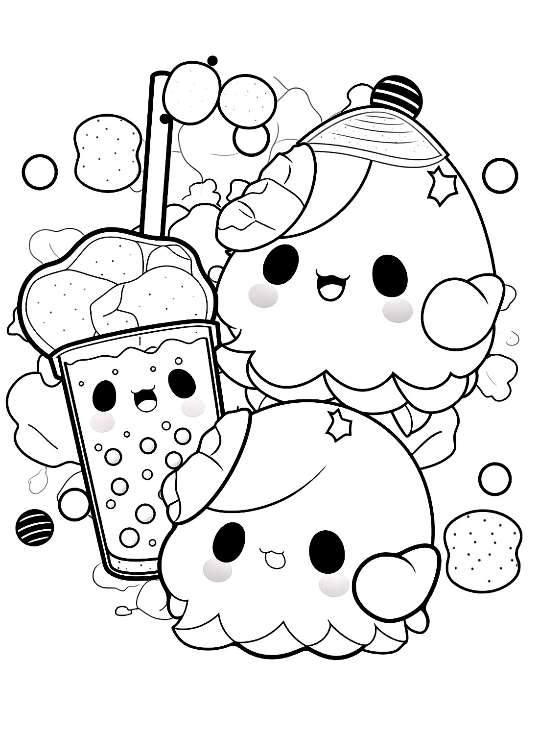 Kawaii Printables Free Printable Coloring Pages