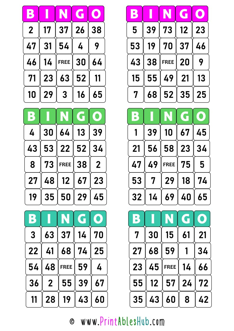 Keno Cards Printable Free Printable Templates