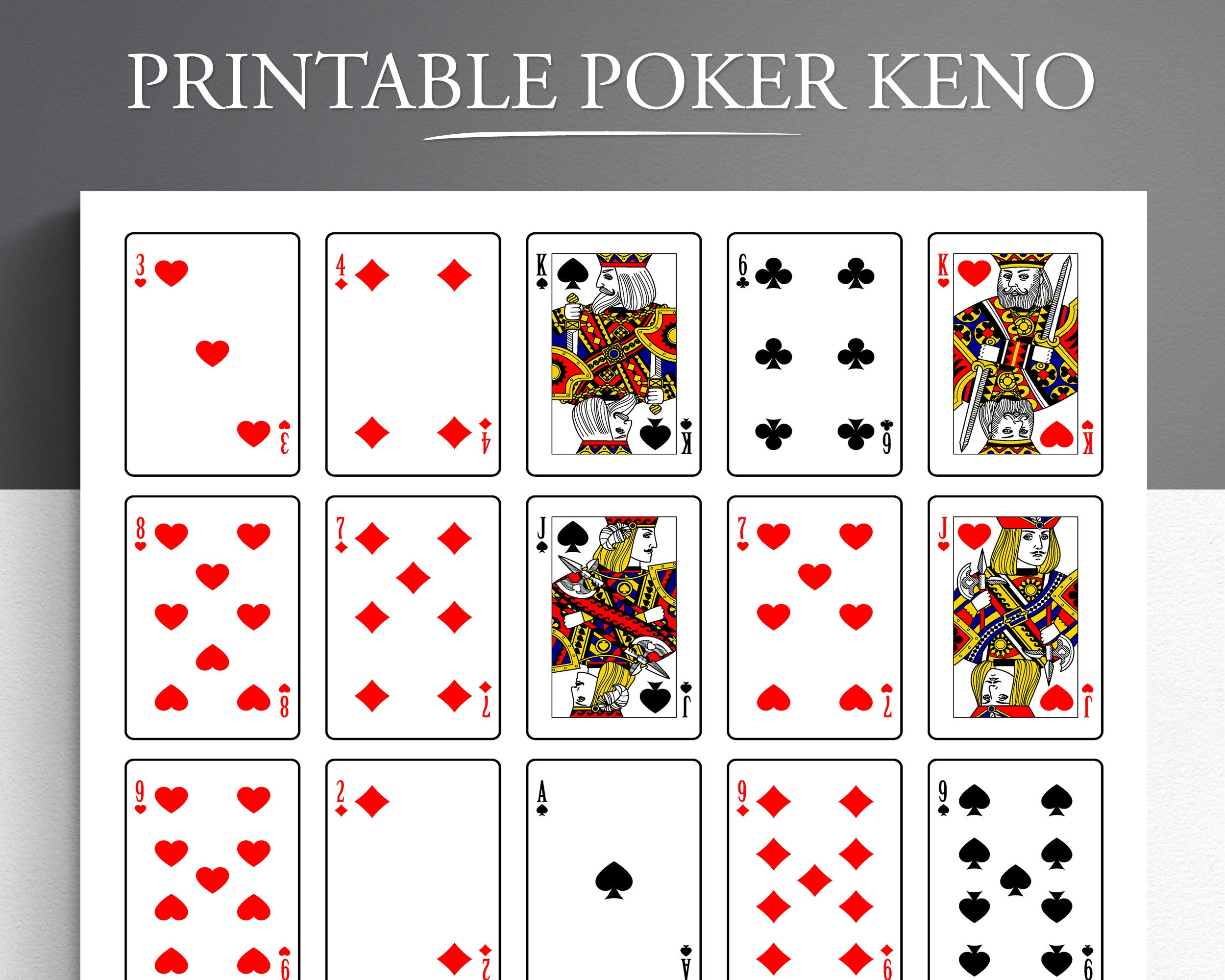 printable keno cards