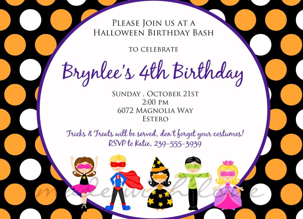 Kids Birthday Party Invitation Wording FREE Printable Birthday