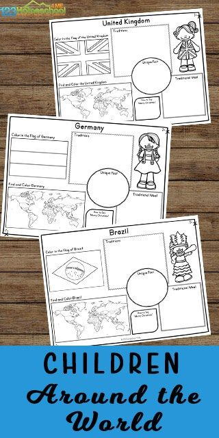 around the world activities for kids printable