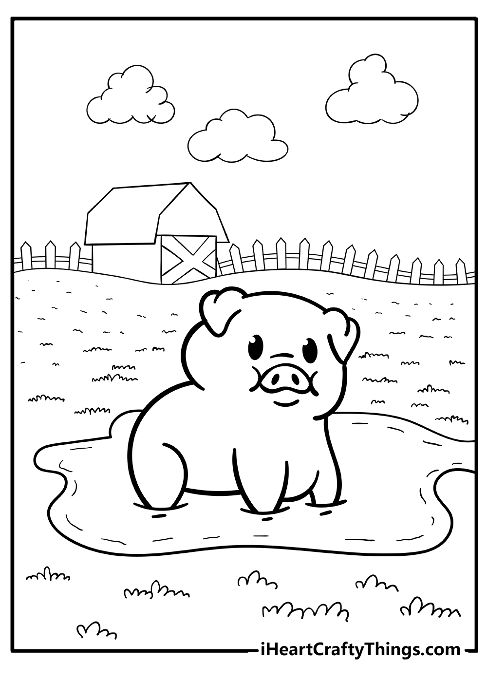 Kindergarten Farm Animal Coloring Pages
