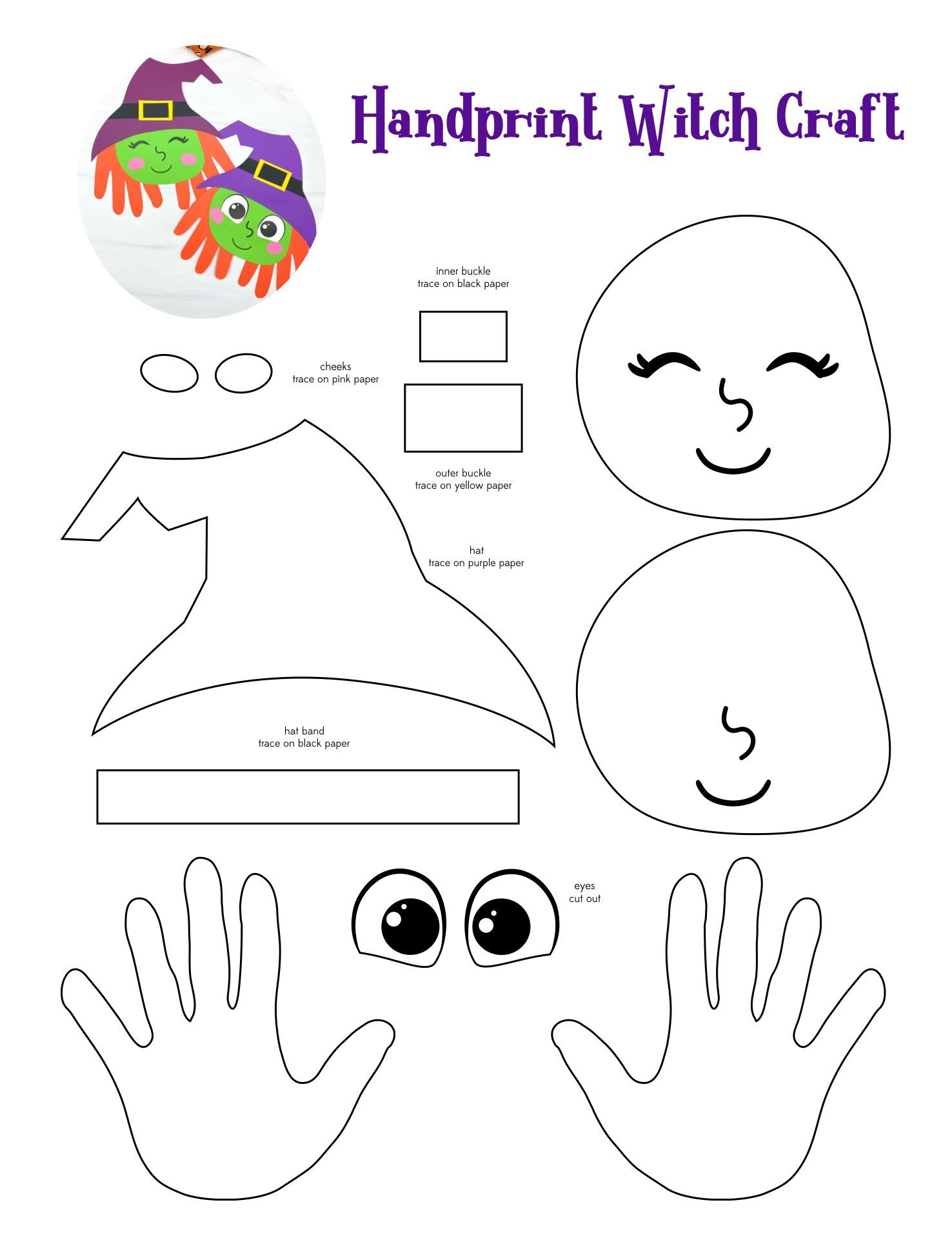 Kindergarten Halloween Craft Printables
