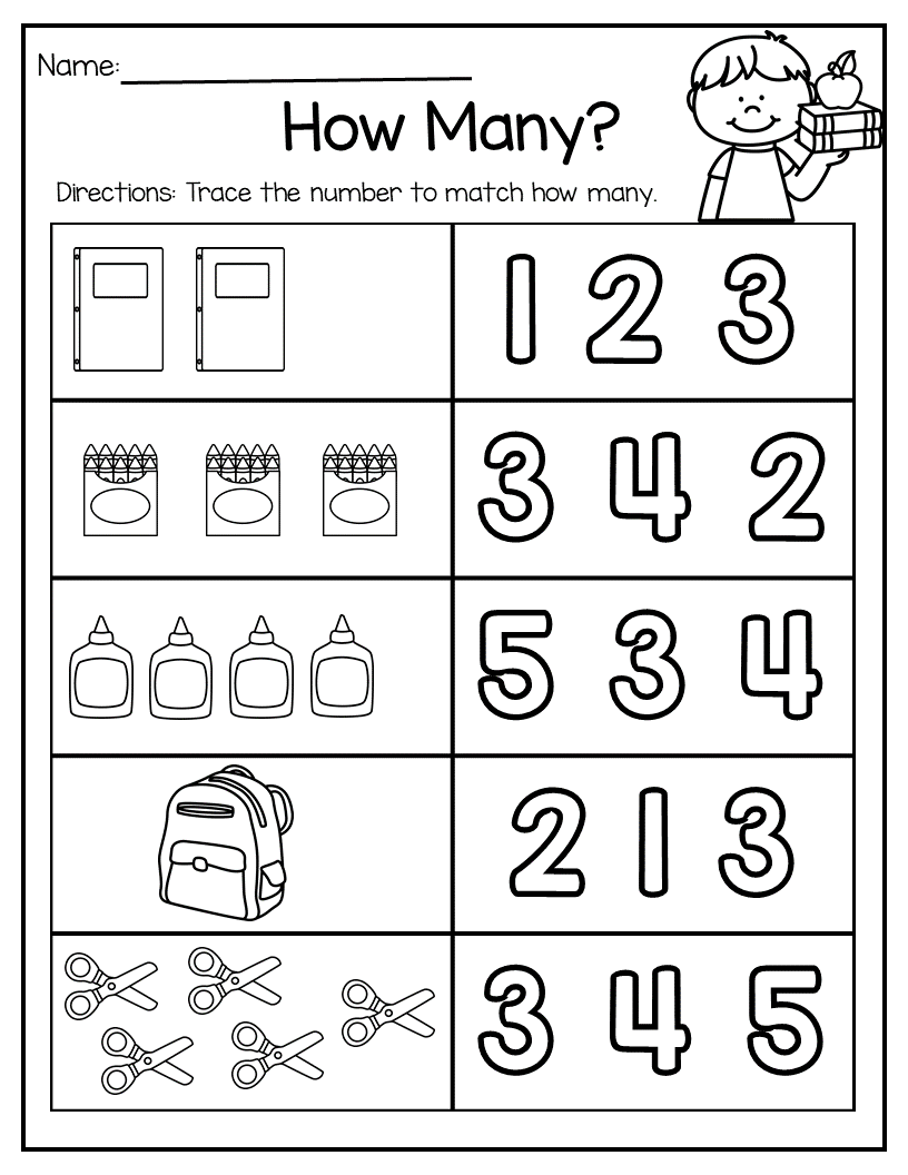 printable math activities for kindergarten