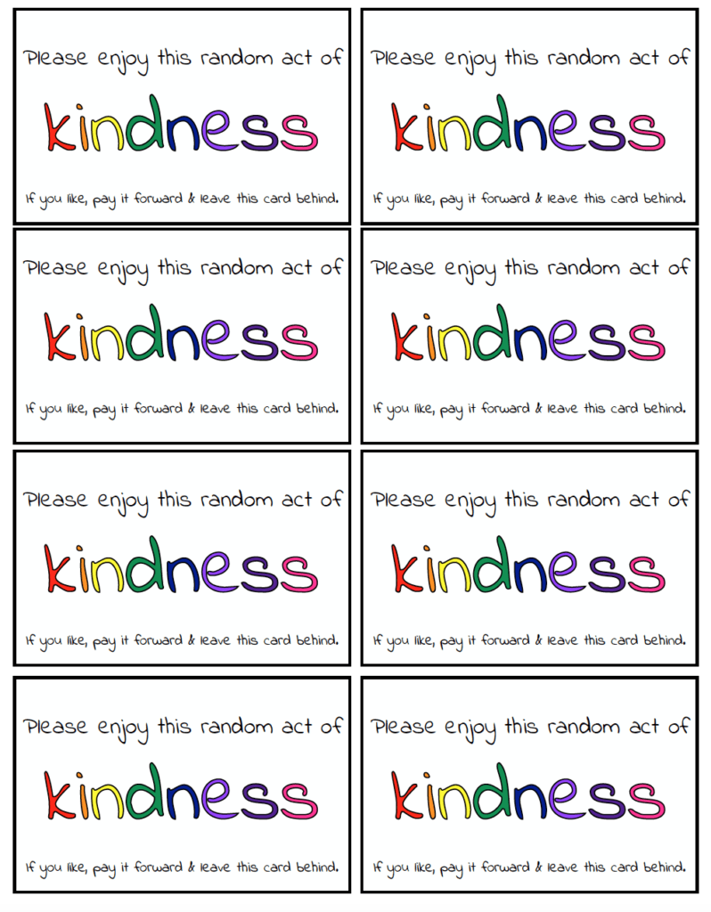 Kindness Cards Free Printable