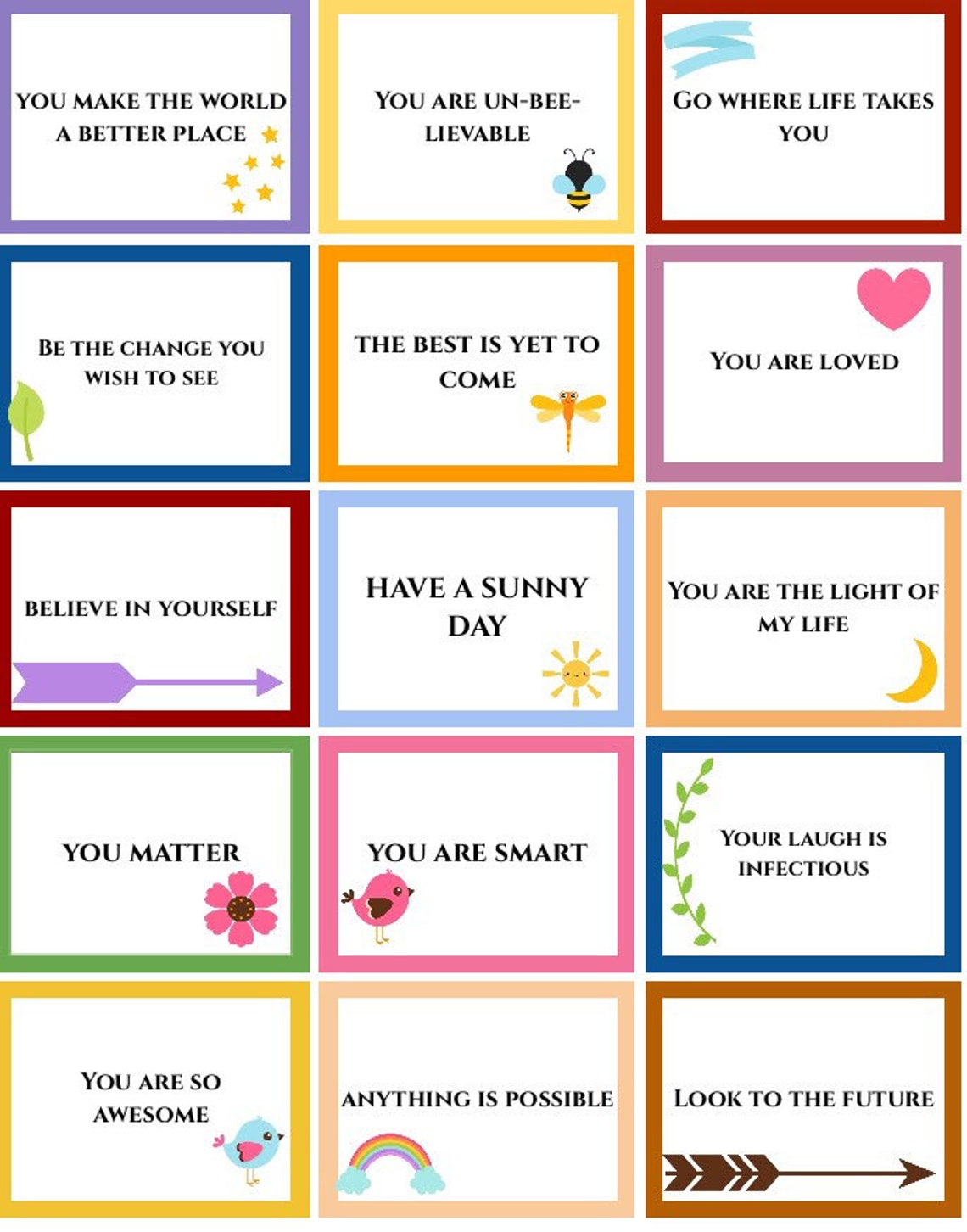 Kindness Cards Printable