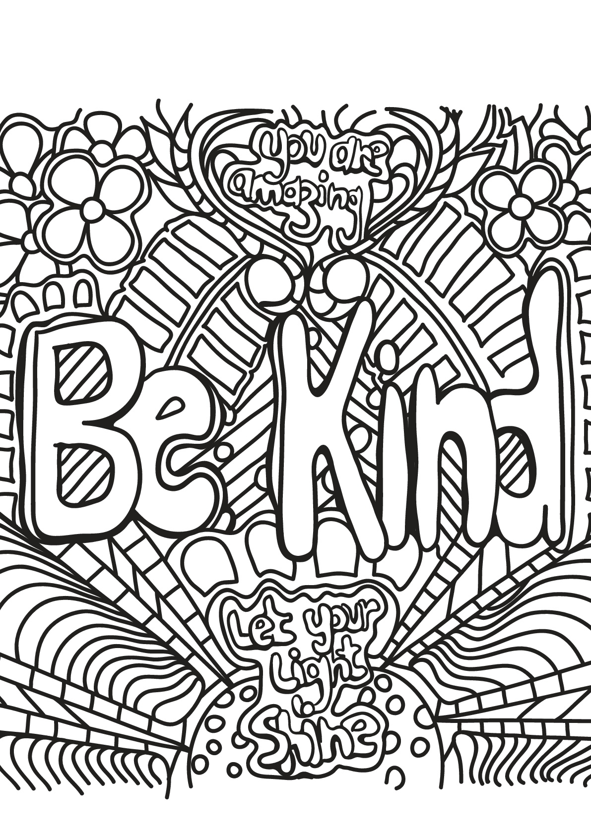 Kindness Coloring Pages Free Printable