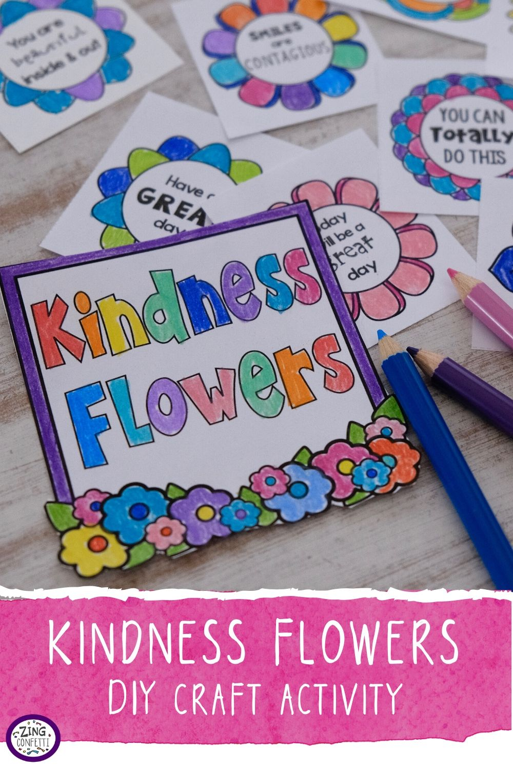 Kindness Flowers Printable Printable Word Searches